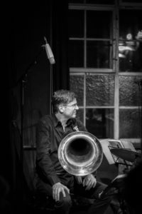 EM! CARTEBLANCHE - ALBIN BRUNS NAH QUARTETT Albin Brun, Andreas Gabriel, Marc Unternährer & Andy Aegerter 06.03.19, Foto: Seraina Kurt