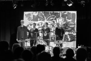 EM! UMELIEDER - Ruedi Häusermann, Marco Käppeli, Claude Meier & Lorenz Rieser, 01.05.19, Foto: Seraina Kurt