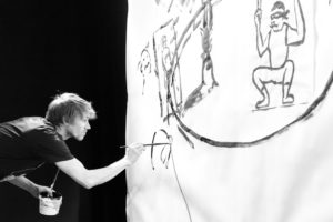 EM! UMELIEDER - Ruedi Häusermann, Marco Käppeli, Claude Meier & Lorenz Rieser, 01.05.19, Foto: Seraina Kurt